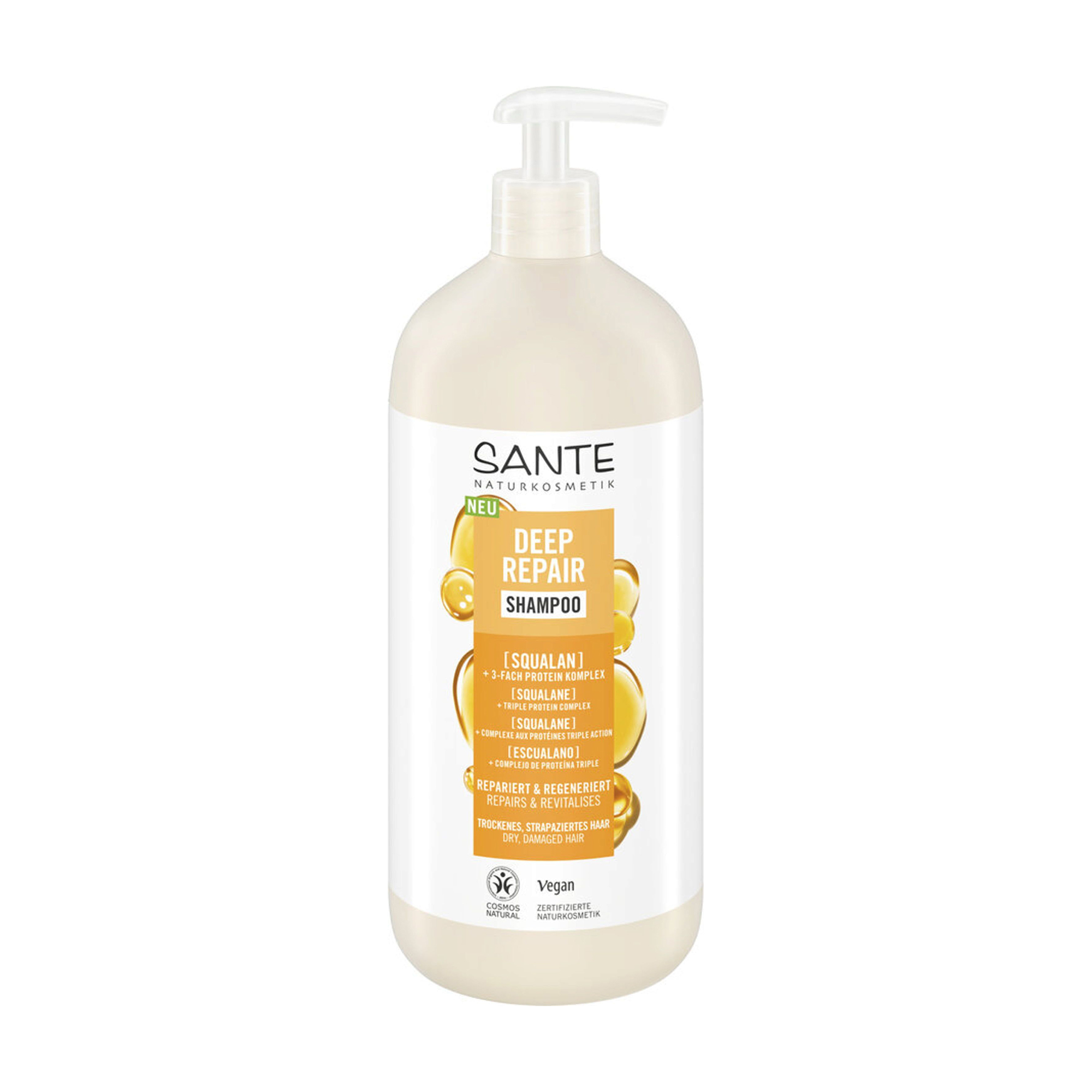 Шампунь Sante Deep Repair Shampoo для відновлення сухого пошкодженого волосся, зі скваланом, 950 мл